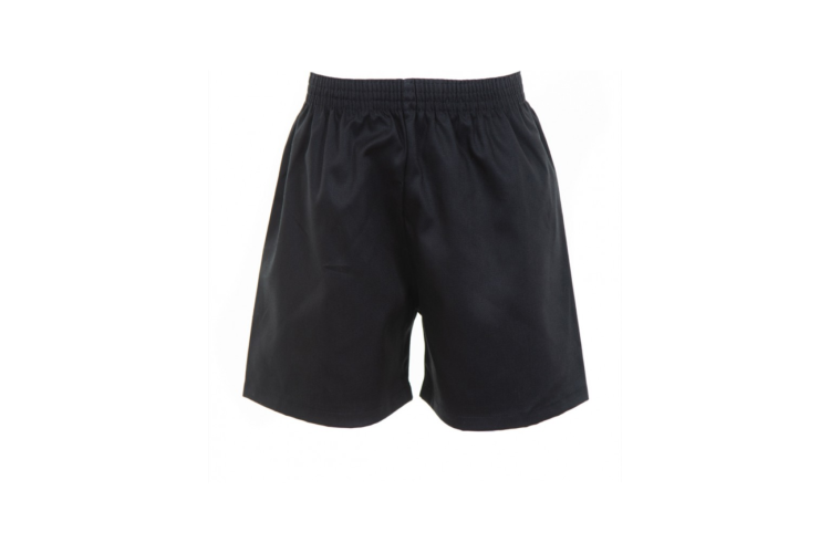 Black Cotton Shorts