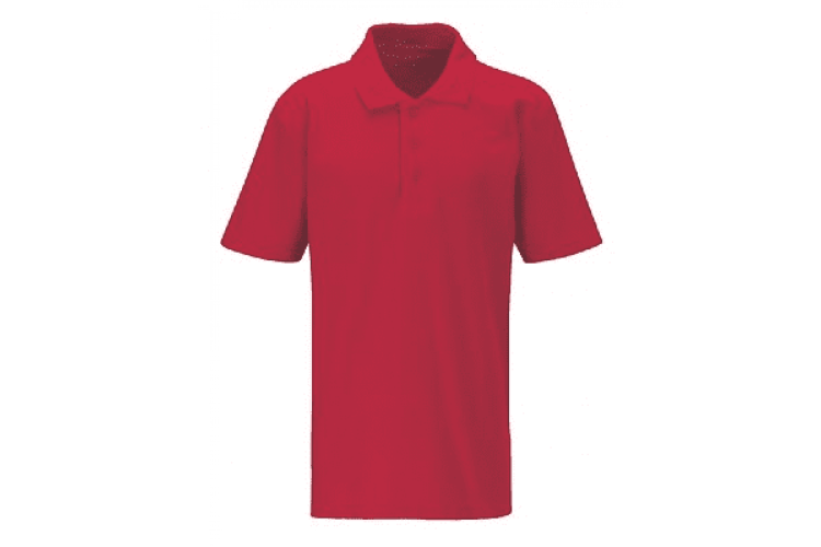 Boy's Red Summer Polo with Milstead Logo