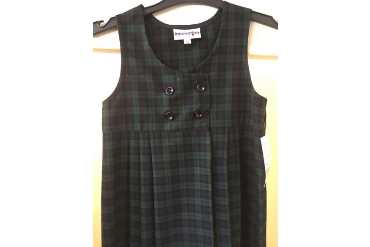 NAVY TARTAN PINAFORE