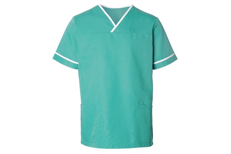 Uni-sex Contrast Trim Scrub Tunic